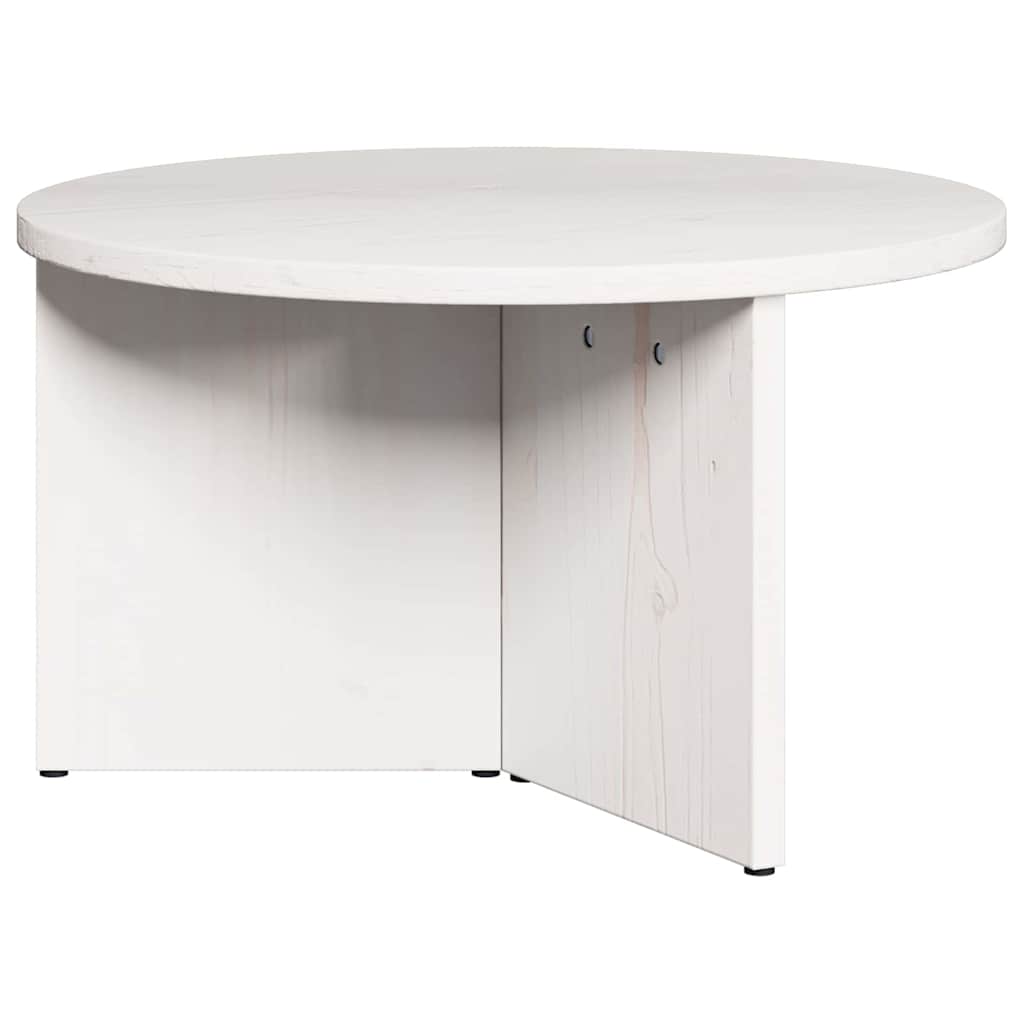 Table basse 2 pcs Blanc Bois de pin massif - XIOS