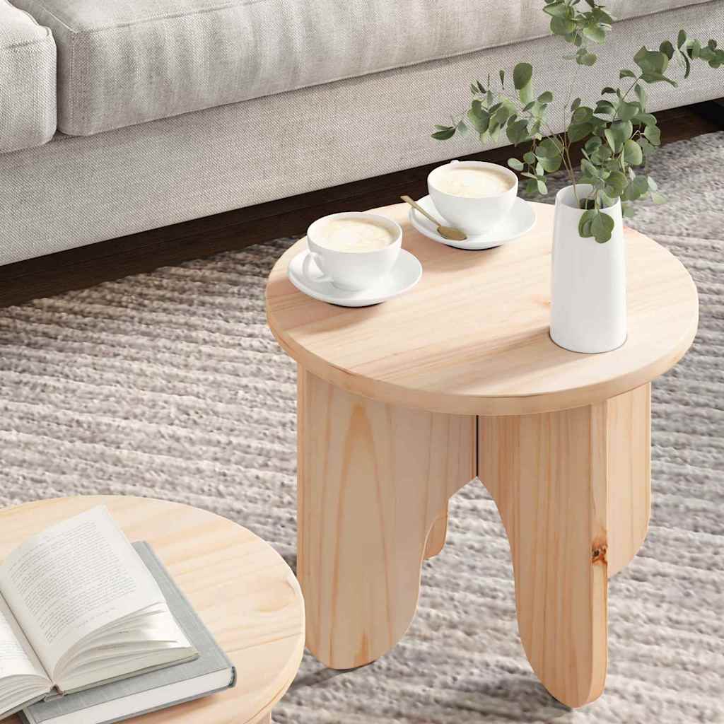 Table basse 2 pcs Naturel Bois de pin massif - XIOS