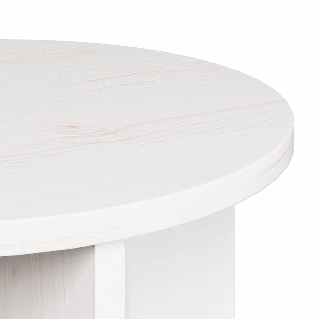 Table basse 2 pcs Blanc Bois de pin massif - XIOS