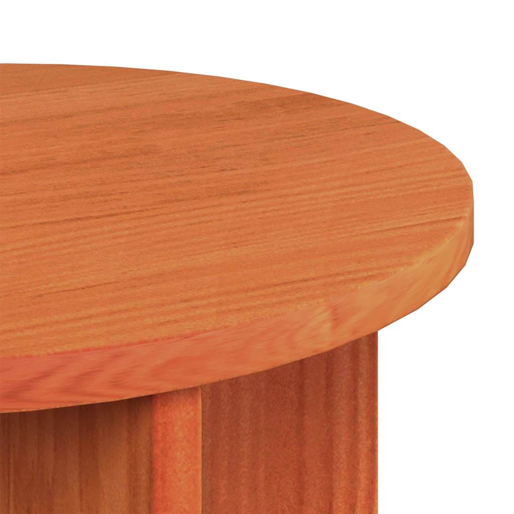 Table basse 2 pcs Brun cire Bois de pin massif - XIOS