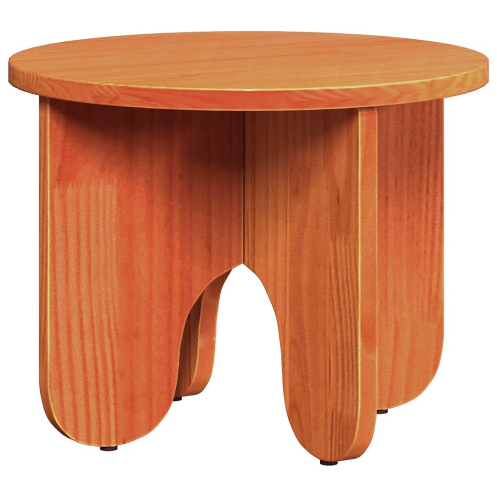 Table basse 2 pcs Brun cire Bois de pin massif - XIOS