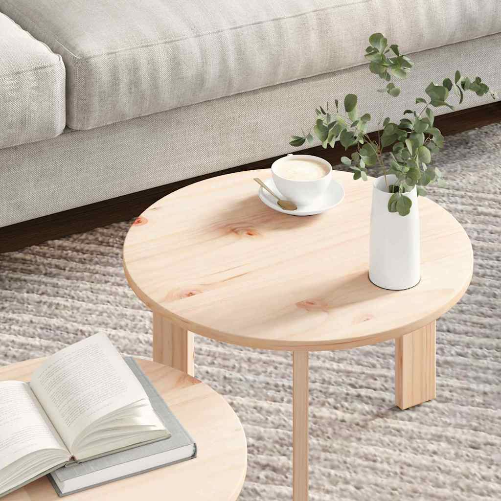 Table basse 2 pcs Naturel 47,5 x 47,5 x 27 cm - XIOS