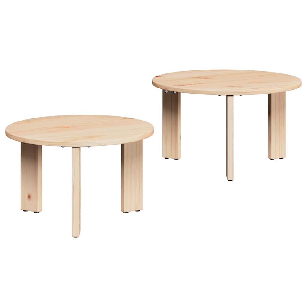 Table basse 2 pcs Naturel 47,5 x 47,5 x 27 cm - XIOS