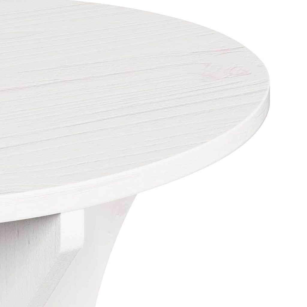 Table basse 2 pcs Blanc Bois massif en pin - XIOS