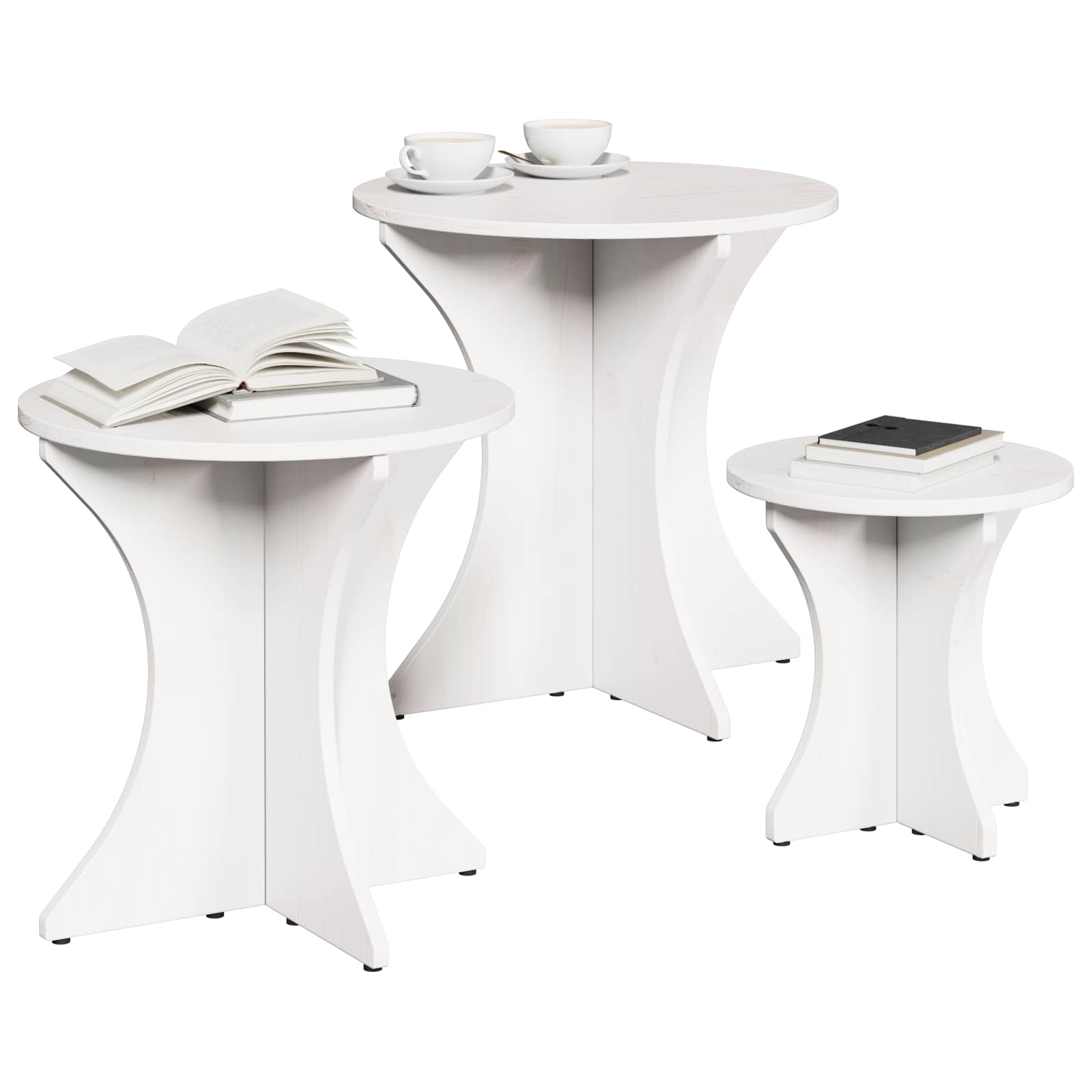 Table basse 3 pcs Blanc - XIOS
