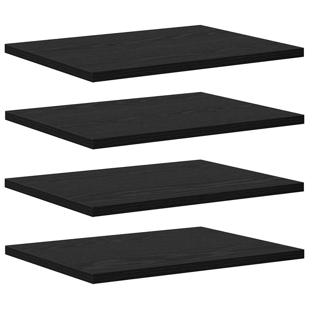 Étagère à livres 4 pcs Noir 40 x 30 x 1.5 cm Bois d'ingénierie - XIOS