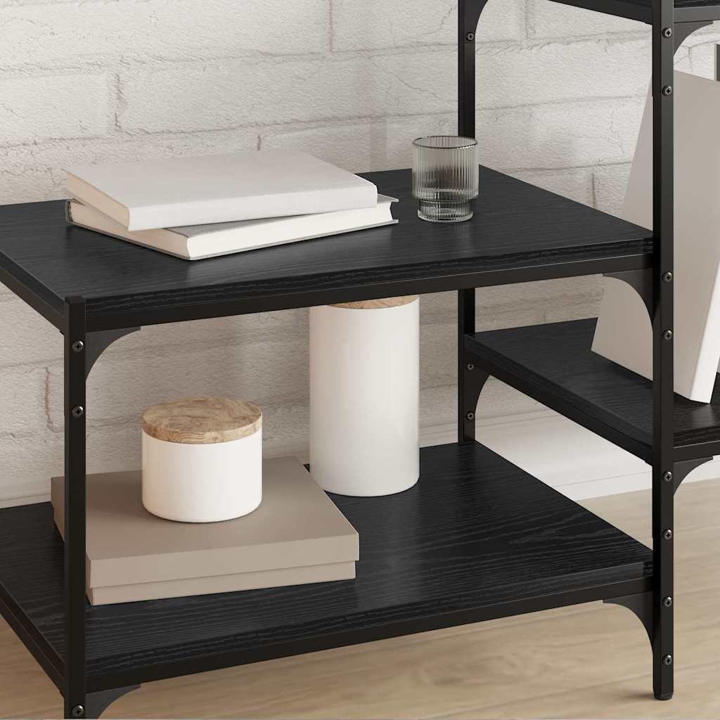 Étagère à livres 4 pcs Noir 60 x 40 x 1.5 cm Bois d'ingénierie - XIOS