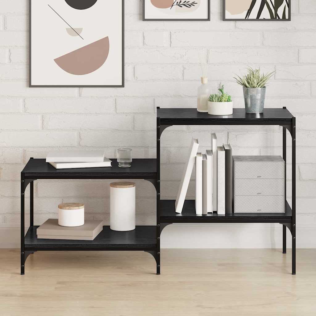 Étagère à livres 4 pcs Noir 60 x 40 x 1.5 cm Bois d'ingénierie - XIOS