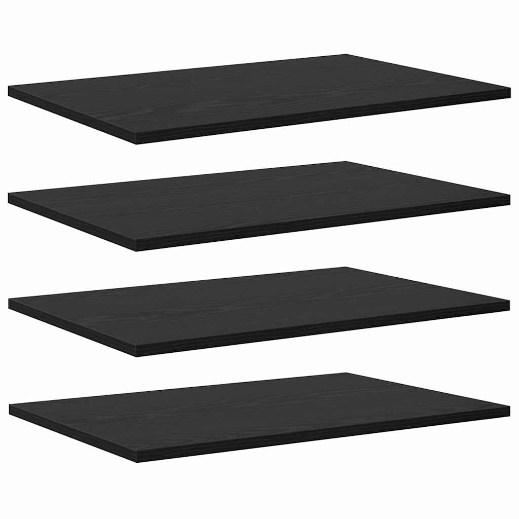 Étagère à livres 4 pcs Noir 60 x 40 x 1.5 cm Bois d'ingénierie - XIOS