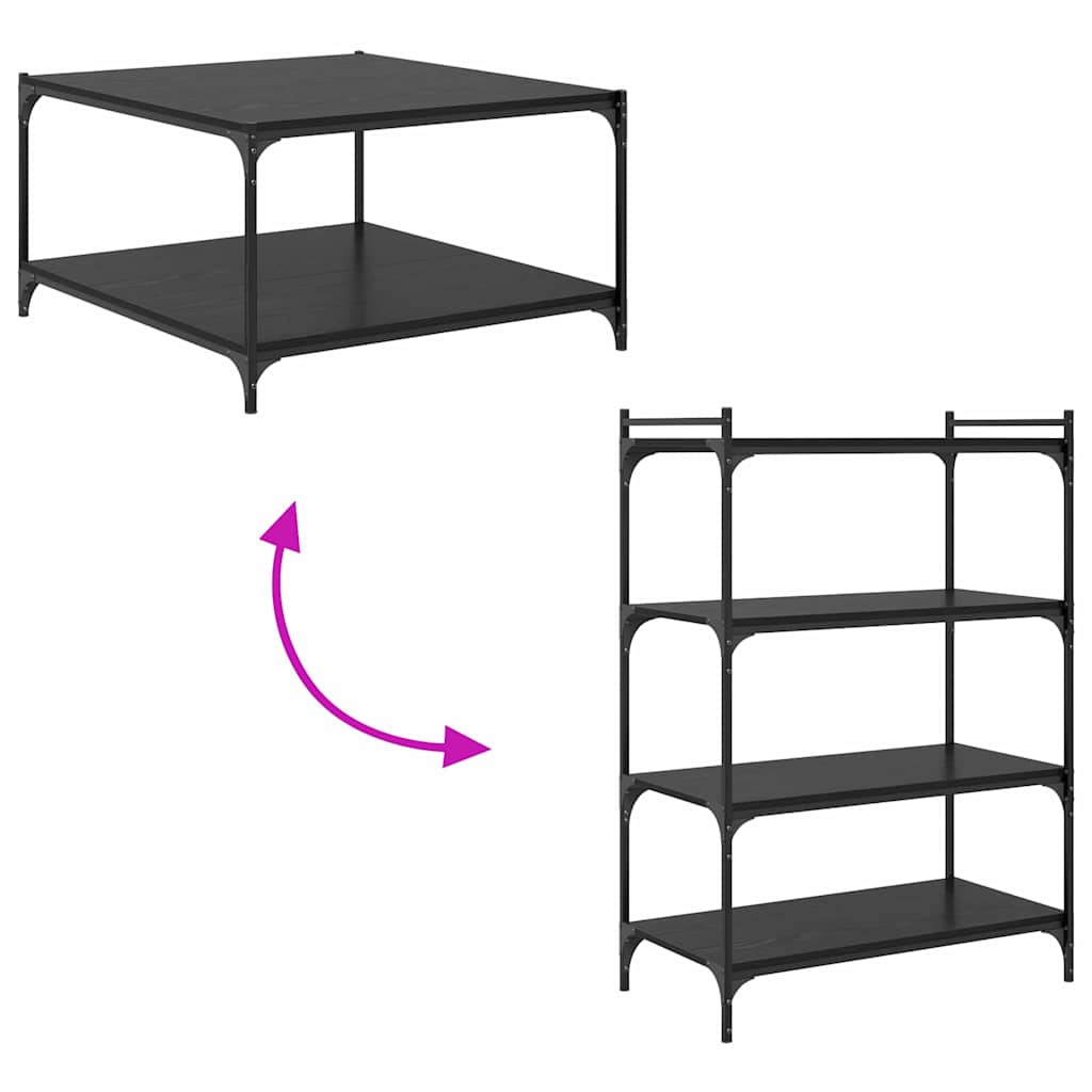 Étagère à livres 4 pcs Noir 80 x 40 x 1.5 cm Bois d'ingénierie - XIOS