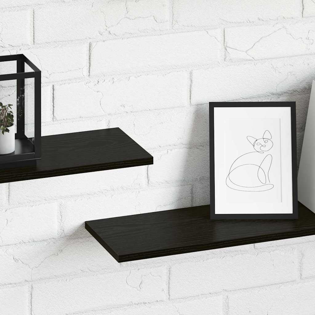 Étagère à livres 4 pcs Noir 100 x 20 x 1.5 cm Bois d'ingénierie - XIOS