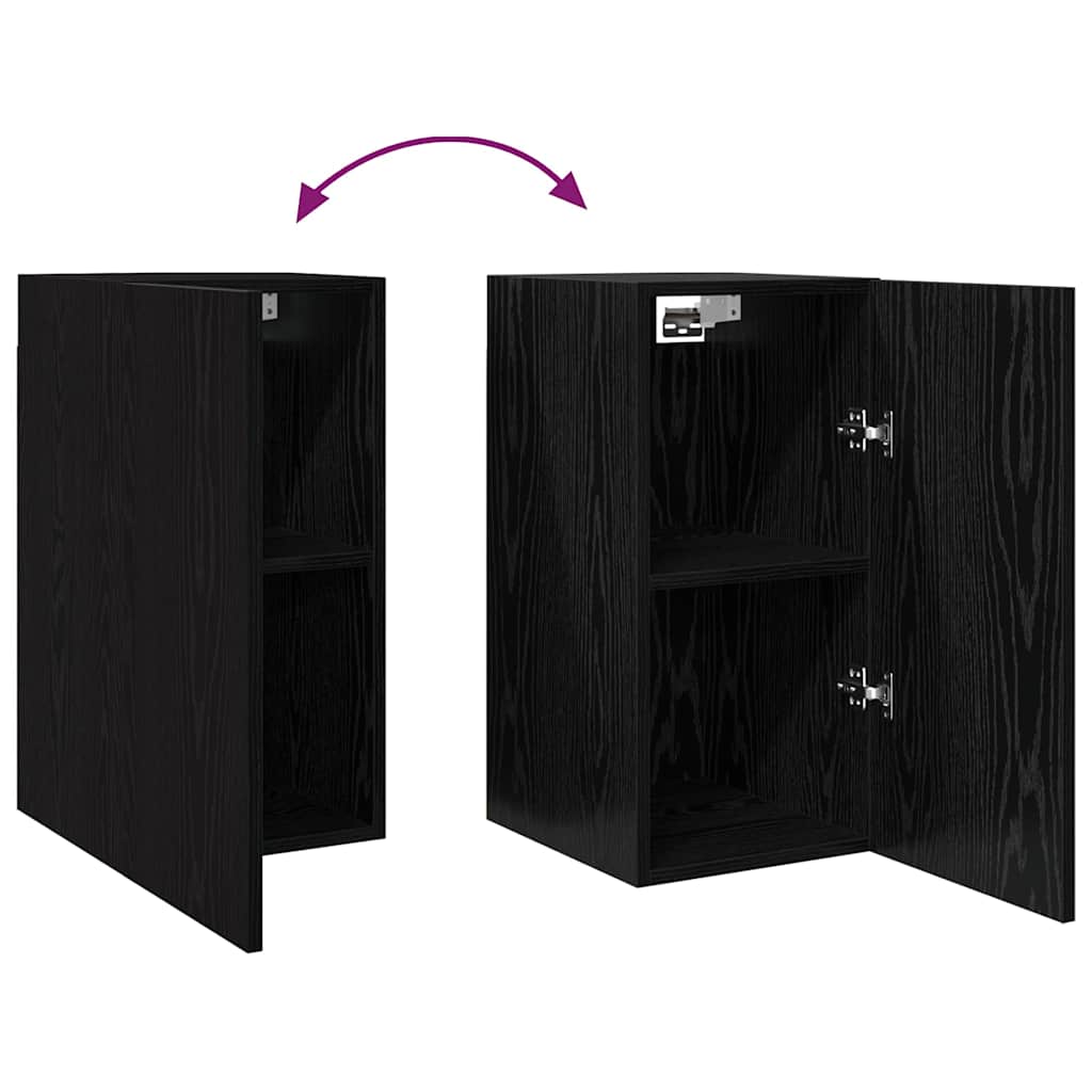 Meuble TV mural 2 pcs Chêne noir 30,5 x 30 x 60 cm - XIOS