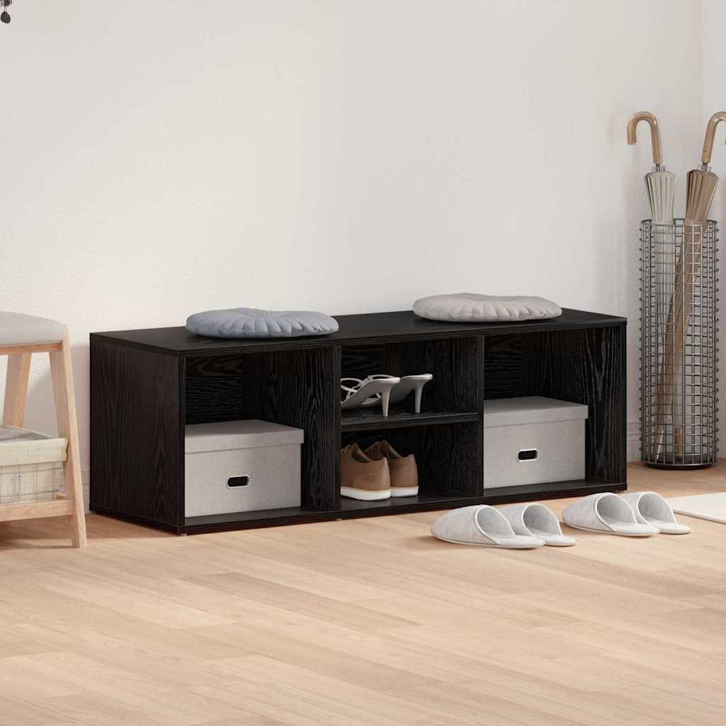 Banc à chaussures 102 x 35 x 35 cm Bois d'ingénierie Chêne noir - XIOS
