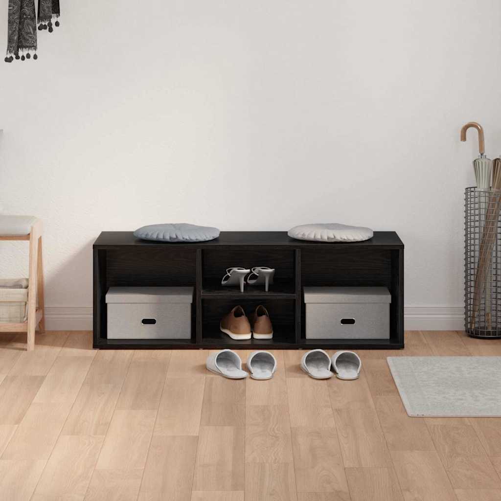 Banc à chaussures 102 x 35 x 35 cm Bois d'ingénierie Chêne noir - XIOS