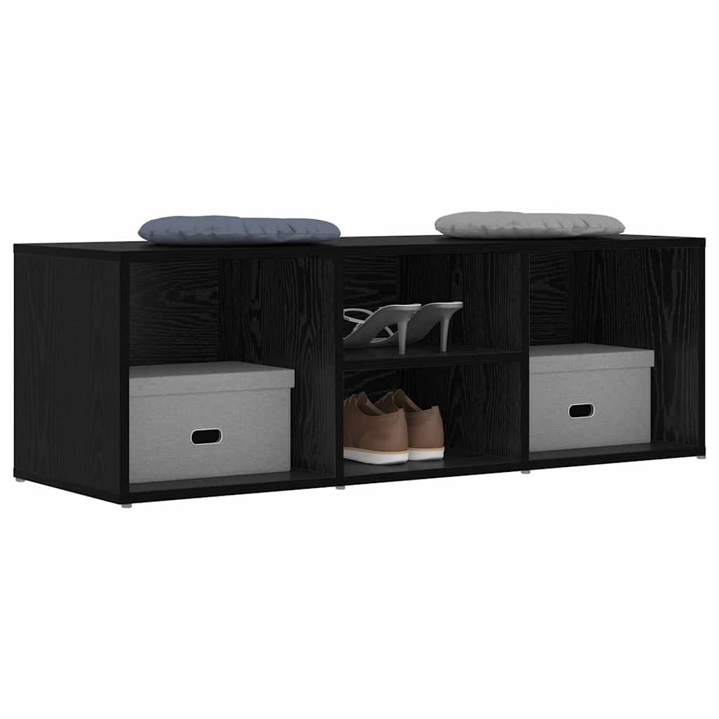Banc à chaussures 102 x 35 x 35 cm Bois d'ingénierie Chêne noir - XIOS