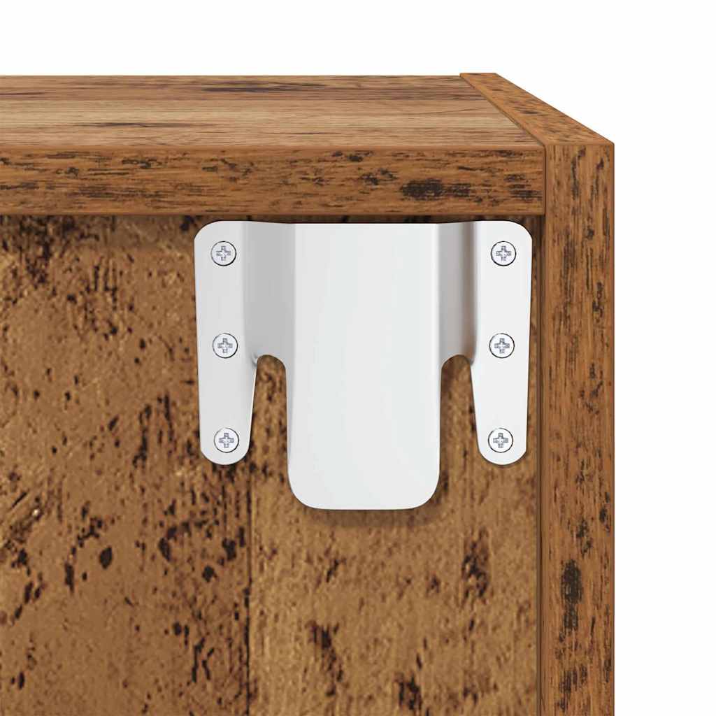 Meuble mural avec étagère 2 pcs Bois ancien 37 x 37 x 37 cm - XIOS