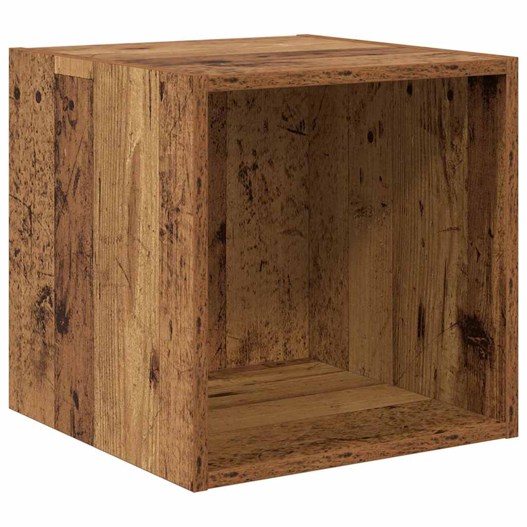 Meuble mural avec étagère 2 pcs Bois ancien 37 x 37 x 37 cm - XIOS