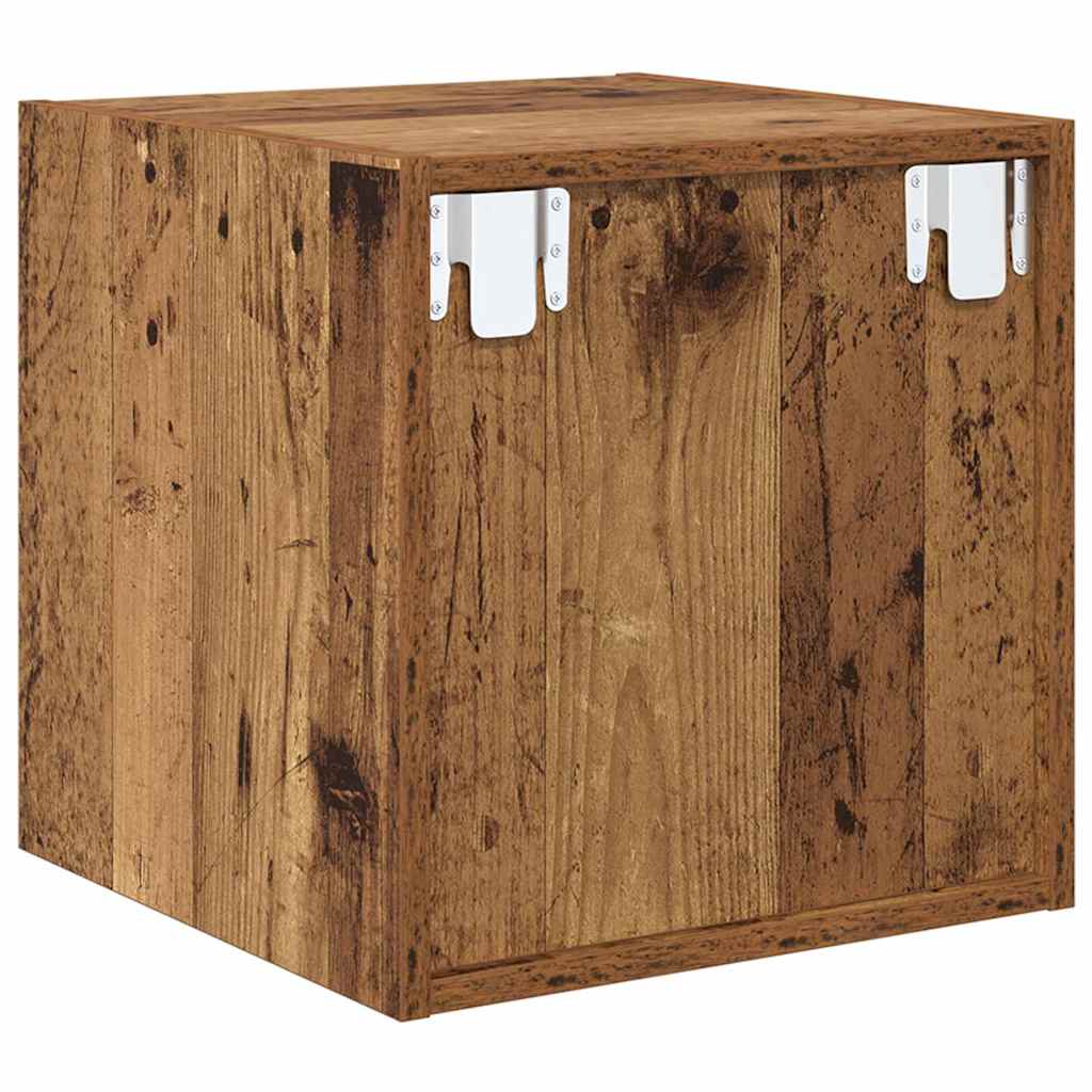 Meuble mural avec étagère 2 pcs Bois ancien 37 x 37 x 37 cm