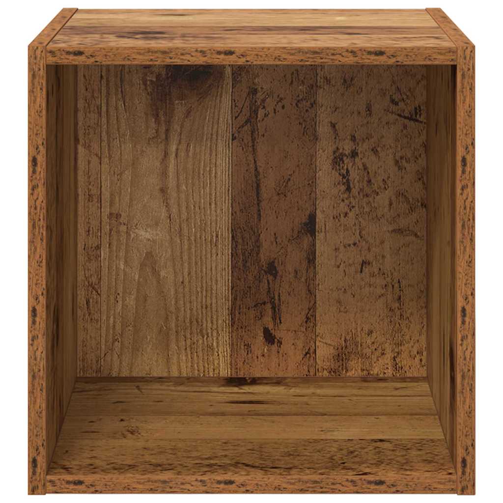 Meuble mural avec étagère 2 pcs Bois ancien 37 x 37 x 37 cm