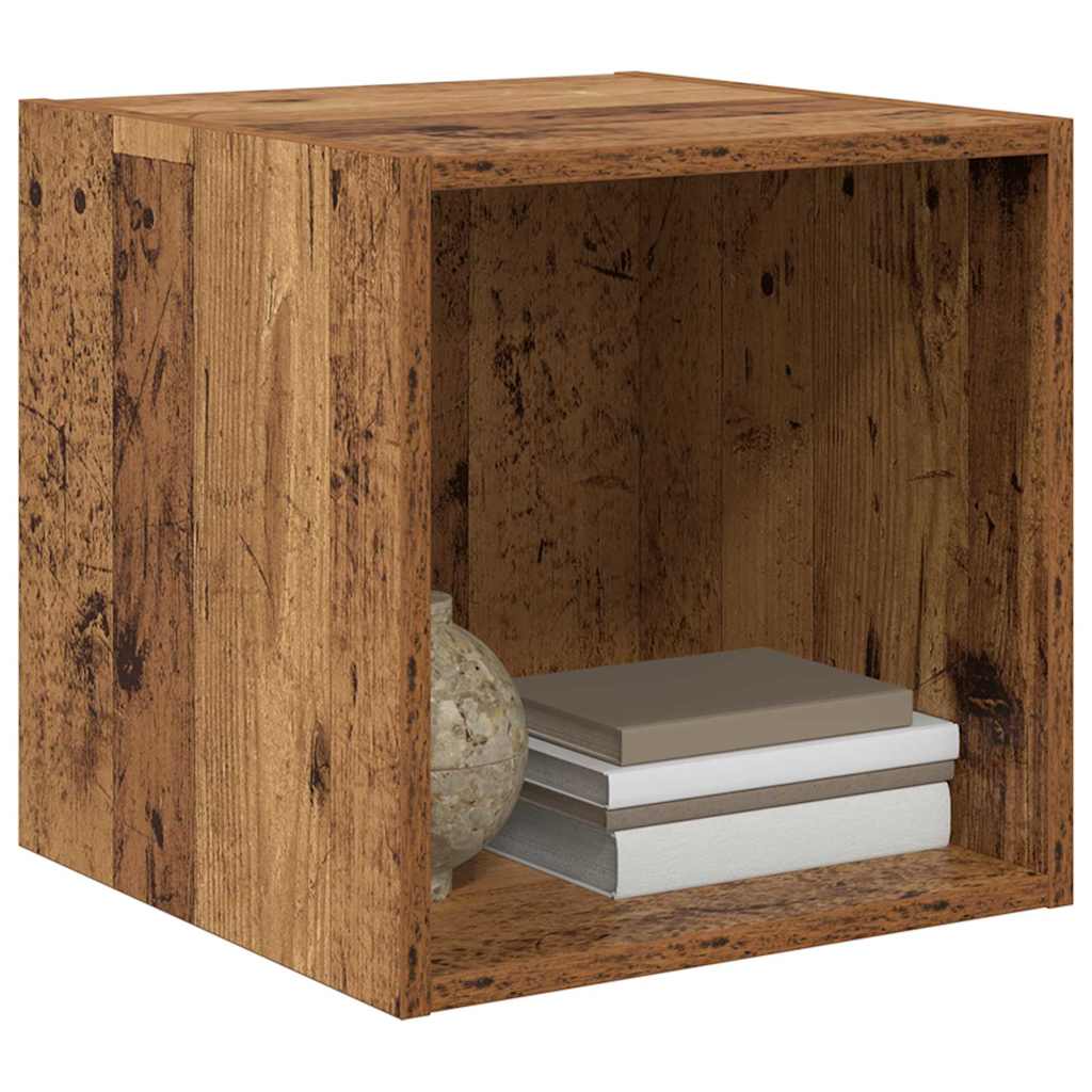 Meuble mural avec étagère 2 pcs Bois ancien 37 x 37 x 37 cm