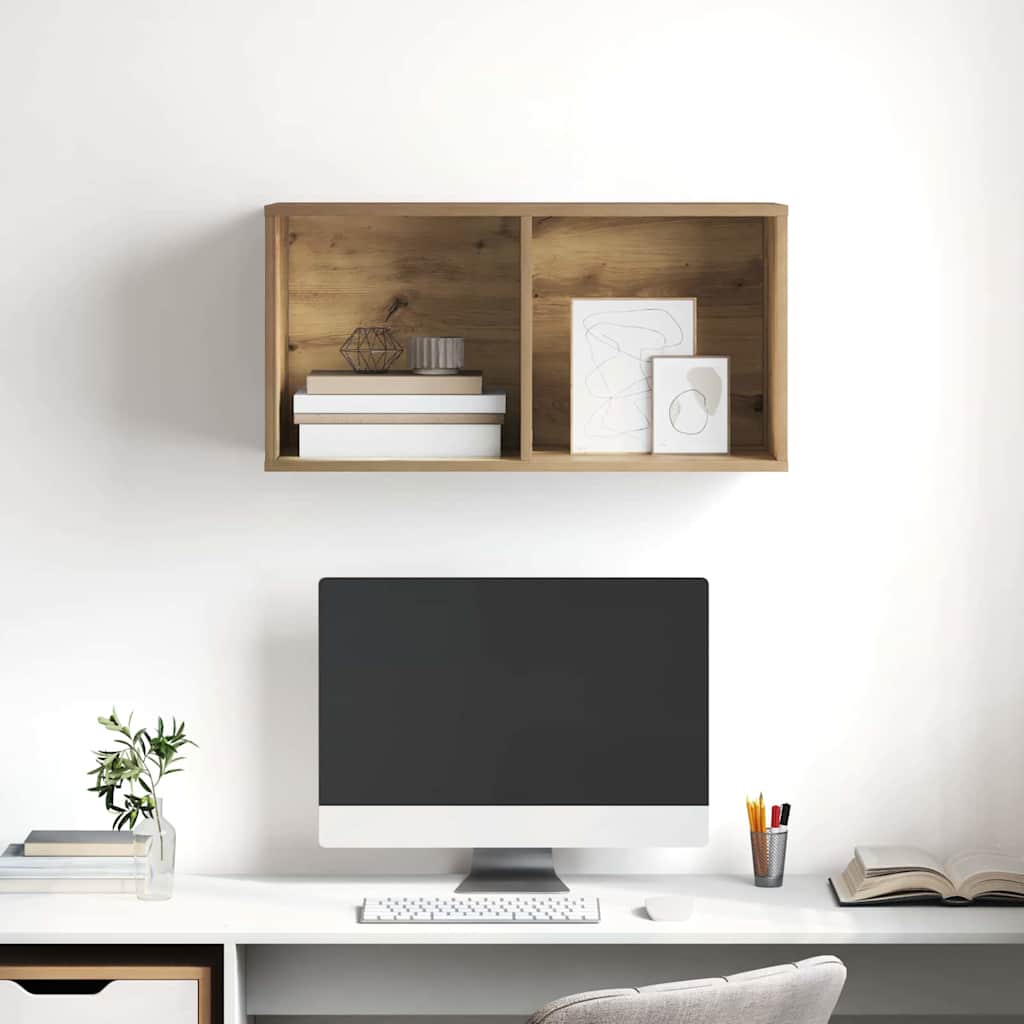 Cabinet TV chêne artisanal 37 x 37 x 72 cm Bois d'ingénierie - XIOS