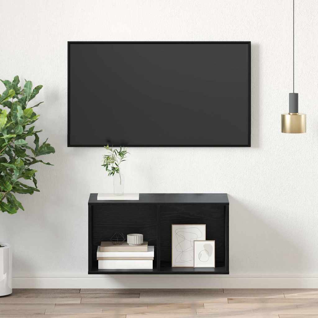 Cabinet TV Chêne noir 37 x 37 x 72 cm Bois d'ingénierie - XIOS