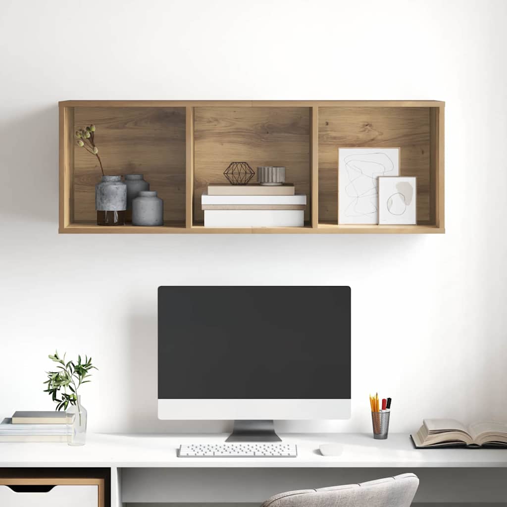 Cabinet TV chêne artisanal 37 x 37 x 107 cm Bois d'ingénierie - XIOS