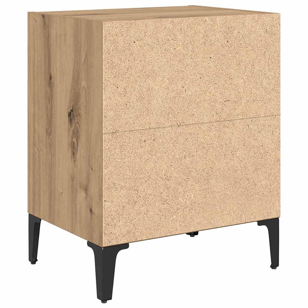 Cabinet de chevet 2 pc Chêne artisanal 40 x 30 x 50 cm - XIOS