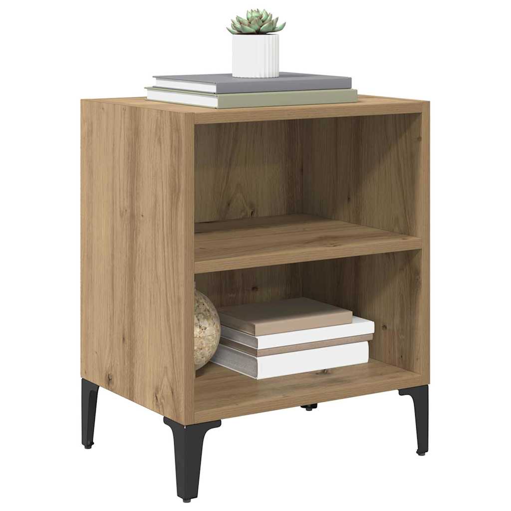 Cabinet de chevet 2 pc Chêne artisanal 40 x 30 x 50 cm - XIOS