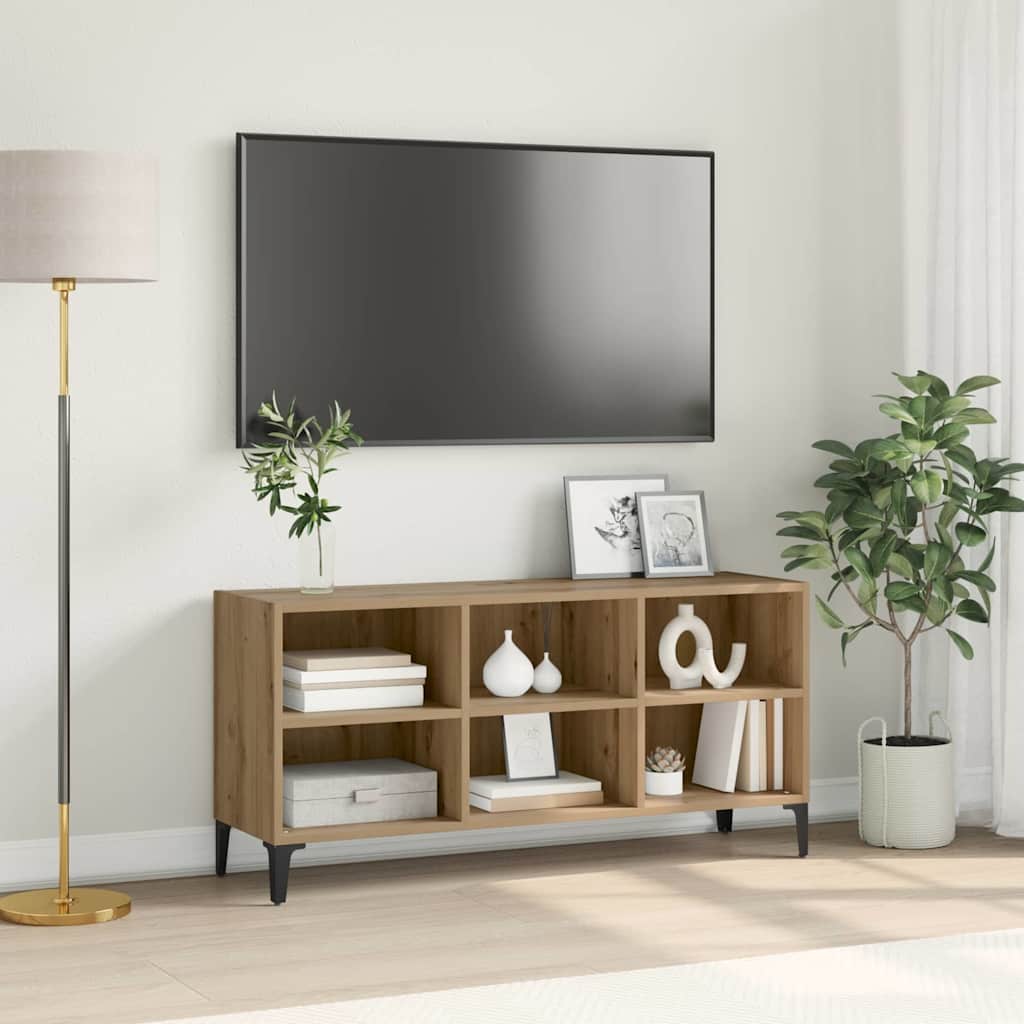 Ensemble meuble TV 103,5 x 30 x 50 cm Marron Bois d’ingénierie - XIOS