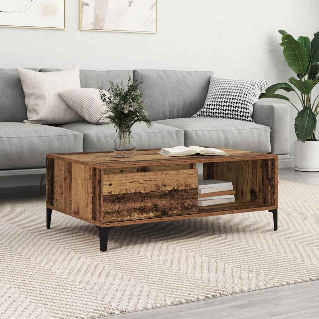 Table basse Bois ancien 90 x 60 x 35 cm Bois d'ingénierie - XIOS