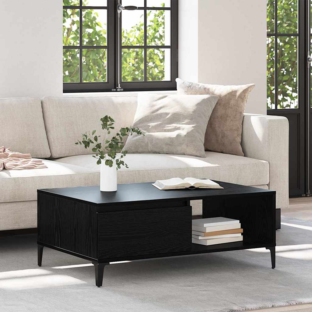 Table basse Chêne noir 90 x 60 x 35 cm Bois d'ingénierie - XIOS