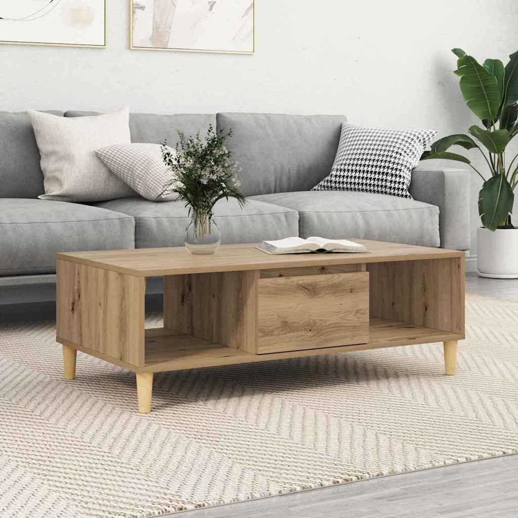 Table basse chêne artisanal 103,5 x 60 x 35 cm - XIOS