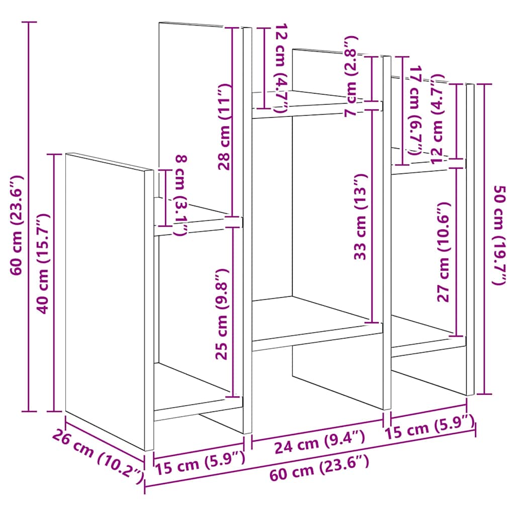 Meuble d'appoint chêne artisanal 60 x 26 x 60 cm - XIOS