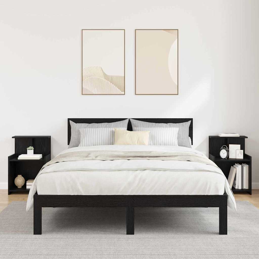 Cabinet de chevet 2 pc Chêne noir 40 x 35 x 60 cm - XIOS