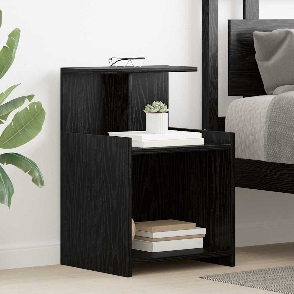 Cabinet de chevet 2 pc Chêne noir 40 x 35 x 60 cm - XIOS