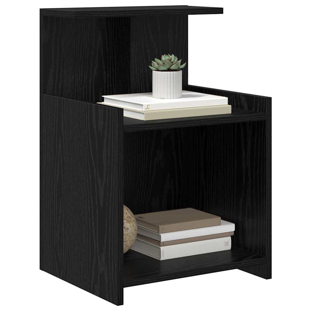 Cabinet de chevet 2 pc Chêne noir 40 x 35 x 60 cm - XIOS