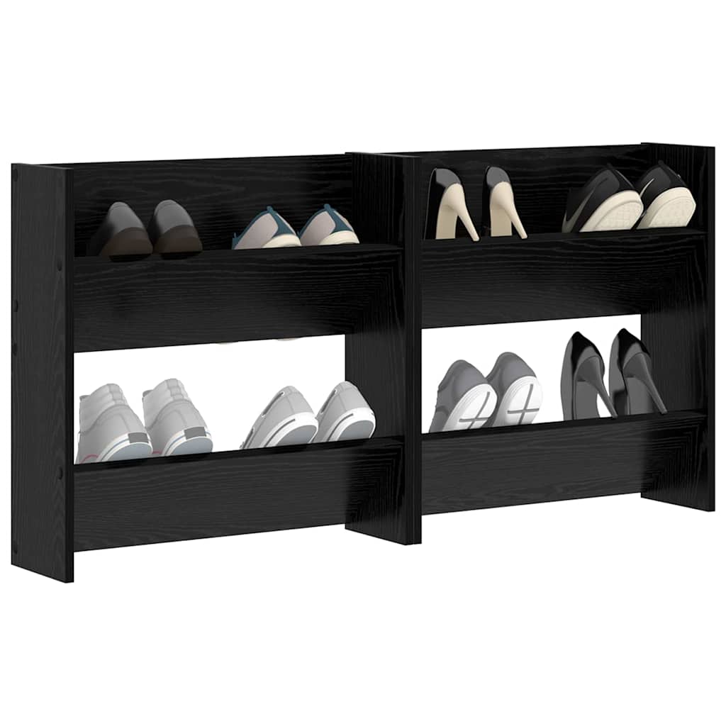 Cabinets à chaussures muraux Autre Chêne noir Bois d'ingénierie - XIOS