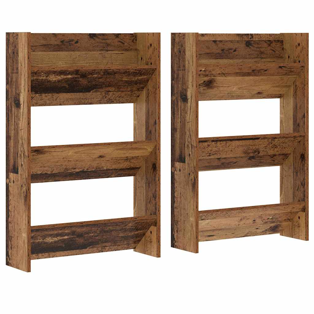 Cabinet à chaussures 2 pcs Bois ancien 60 x 18 x 90 cm - XIOS
