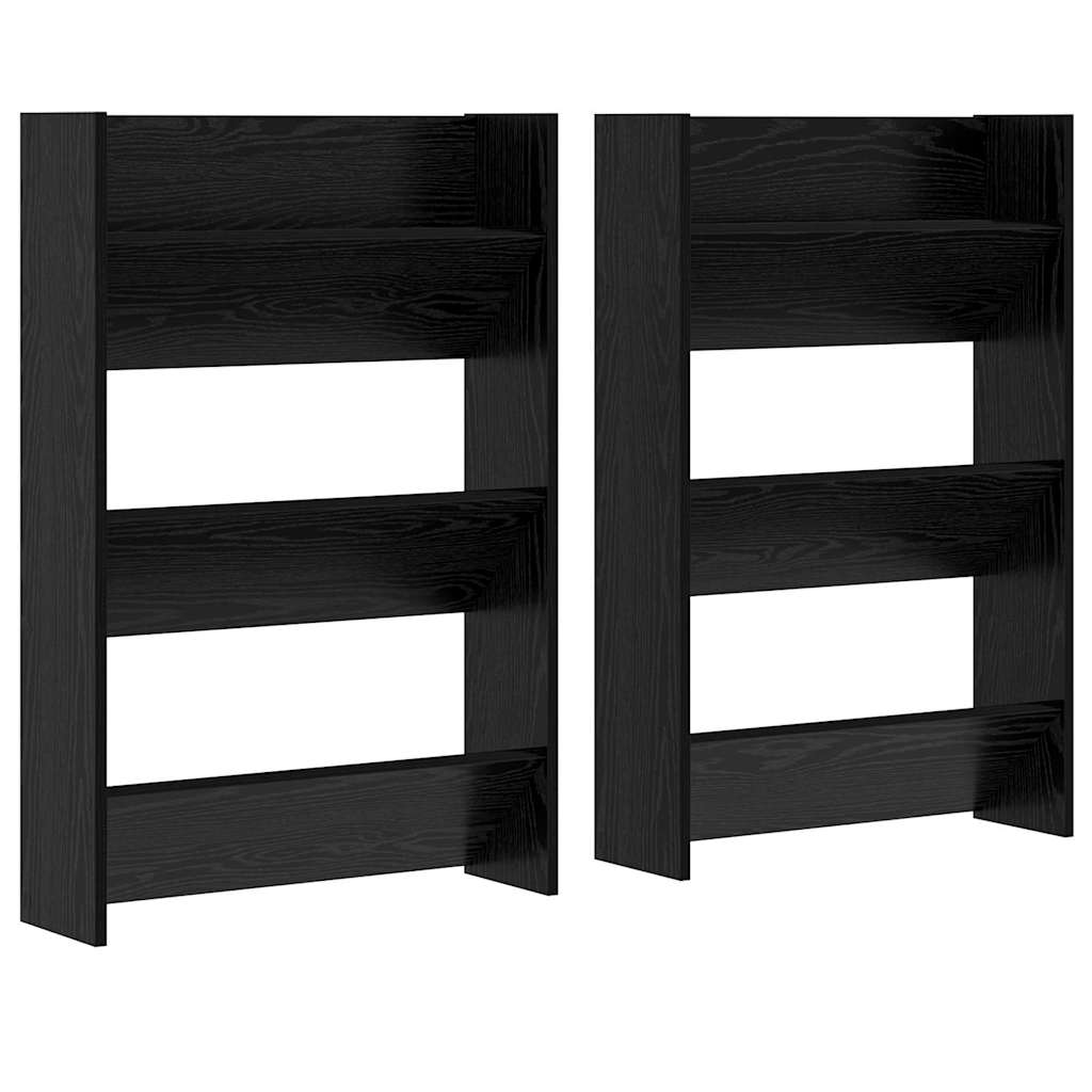 Cabinets à chaussures muraux Autre Chêne noir Bois d'ingénierie - XIOS