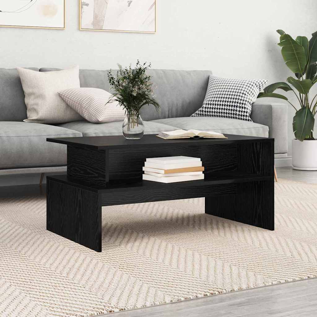 Table basse Chêne noir 90 x 55 x 42.5 cm Bois d'ingénierie - XIOS