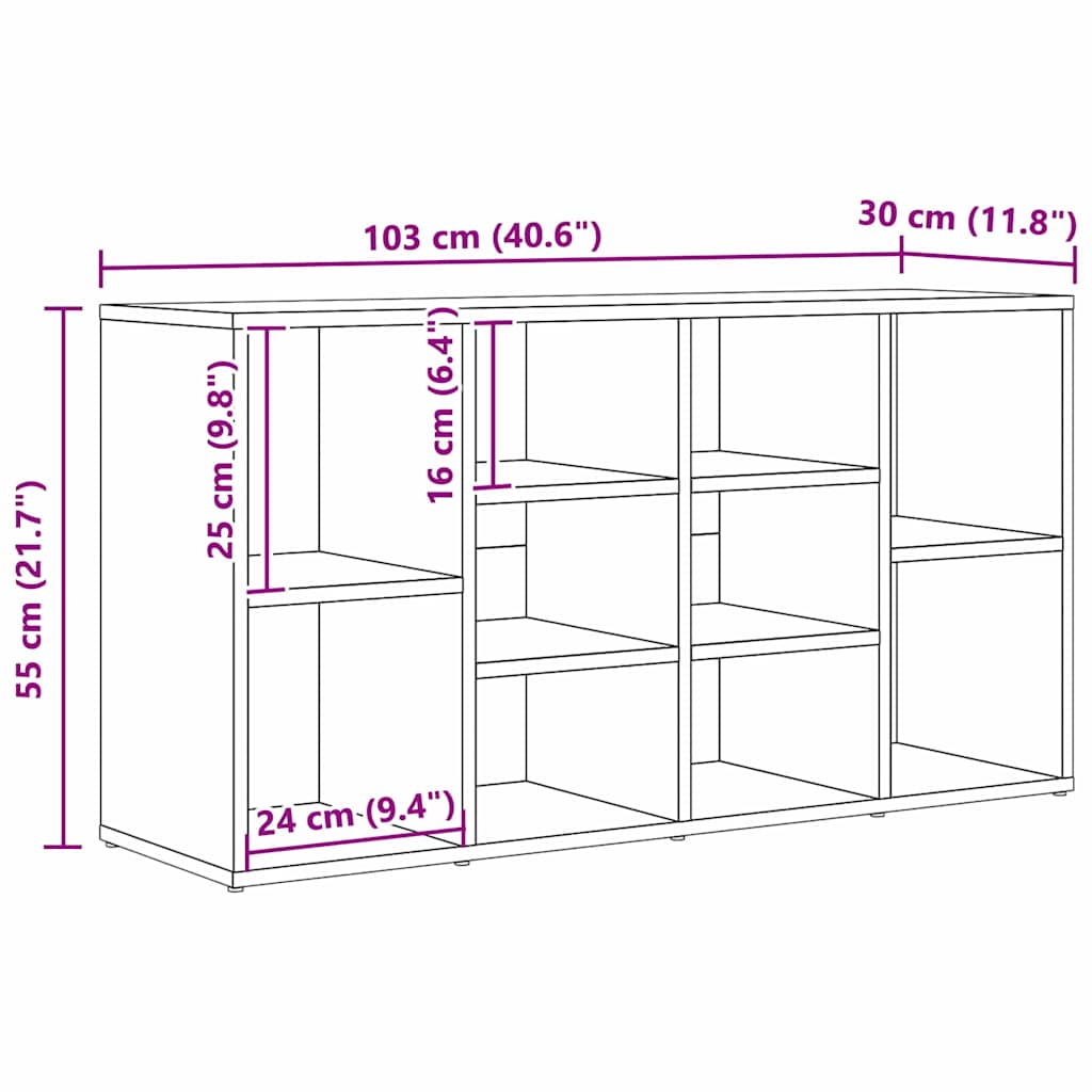 Banc à chaussures avec étagère Bois ancien 103 x 30 x 54,5 cm - XIOS