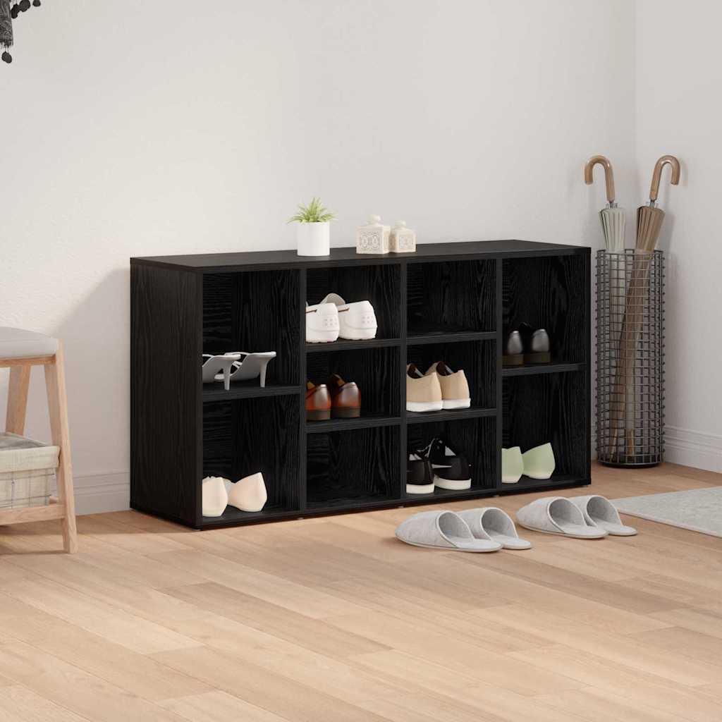 Banc à chaussures avec étagère Chêne noir 103 x 30 x 54,5 cm - XIOS