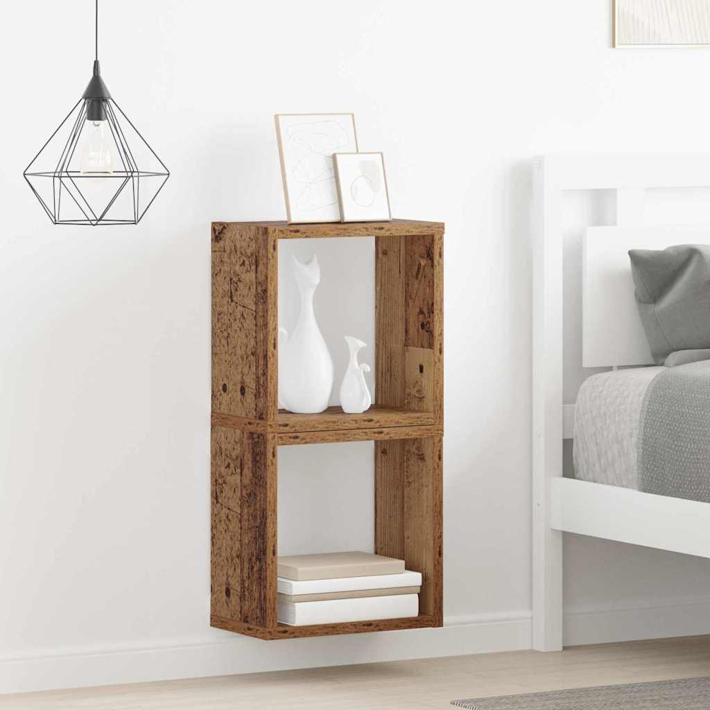 Étagères Murales avec étagère 2 pcs Bois ancien 26 x 15 x 26 cm - XIOS
