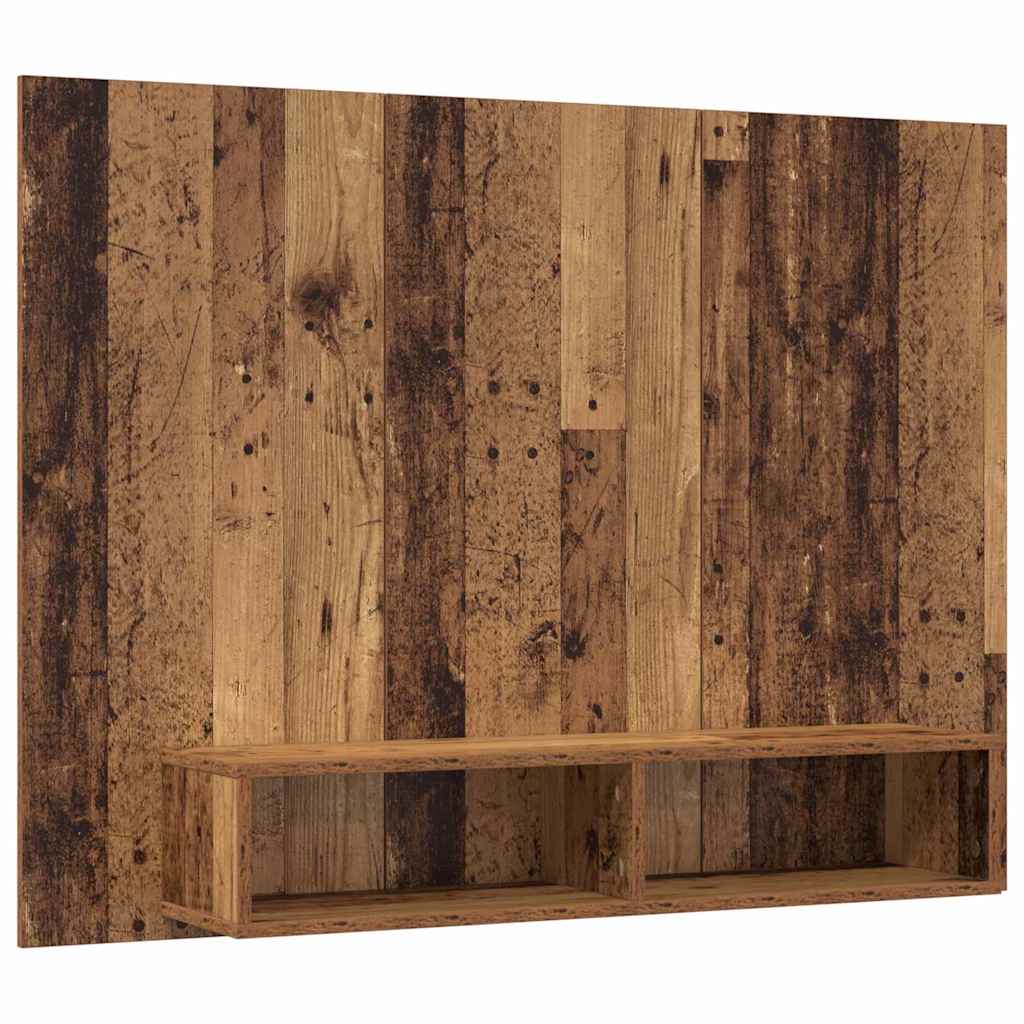 Ensemble meuble TV Montage mural Bois Ancien 120 x 23,5 x 90 cm - XIOS