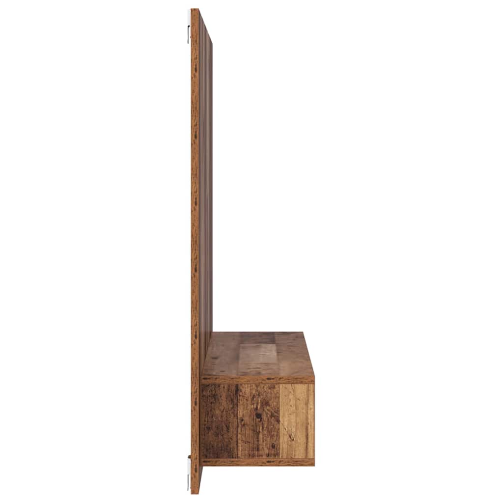Ensemble meuble TV Montage mural Bois Ancien 120 x 23,5 x 90 cm - XIOS