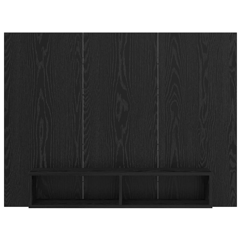 Ensemble meuble TV Montage mural Chêne noir 120 x 23,5 x 90 cm - XIOS