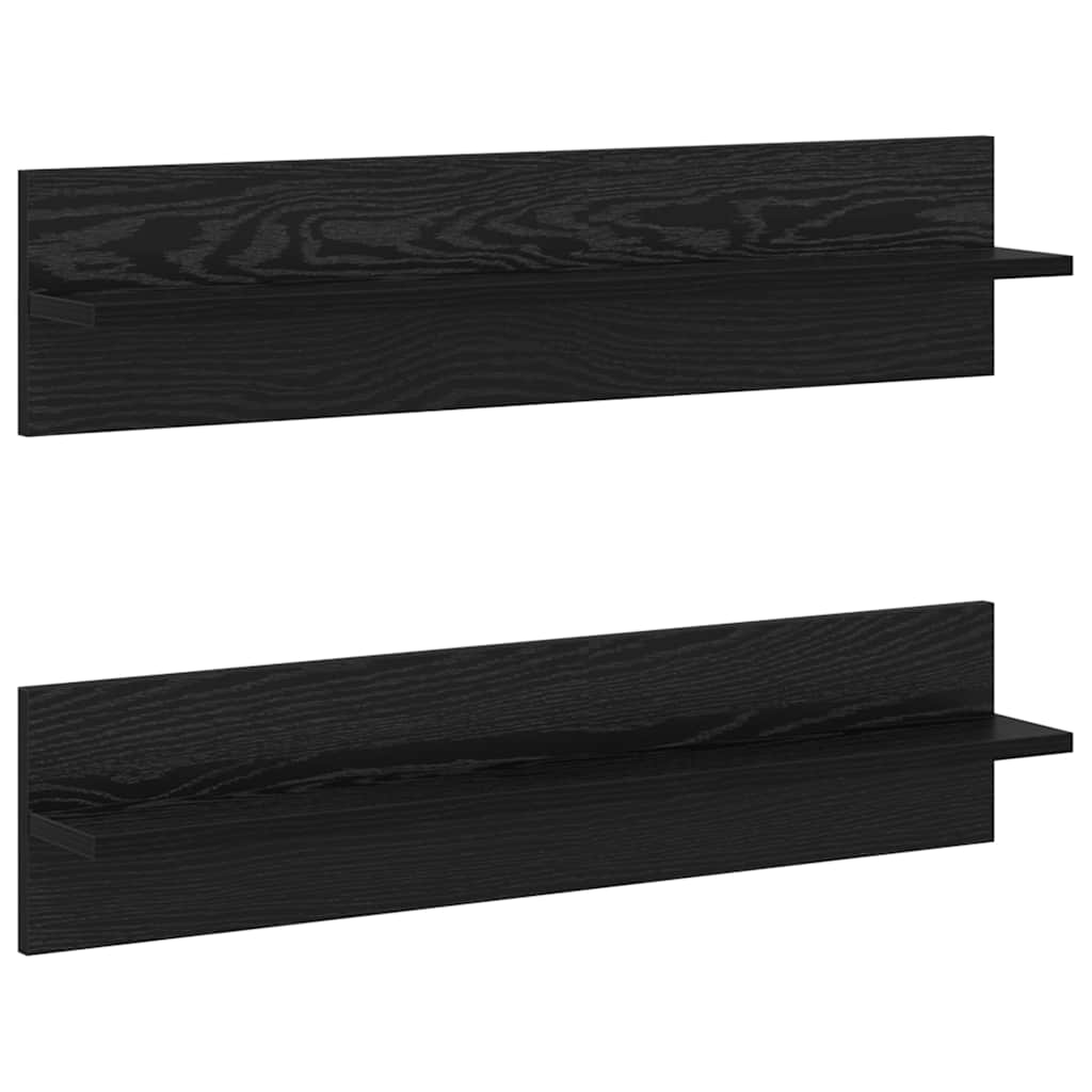 Étagères Murales 2 pcs Chêne noir 80 x 11,5 x 18 cm - XIOS