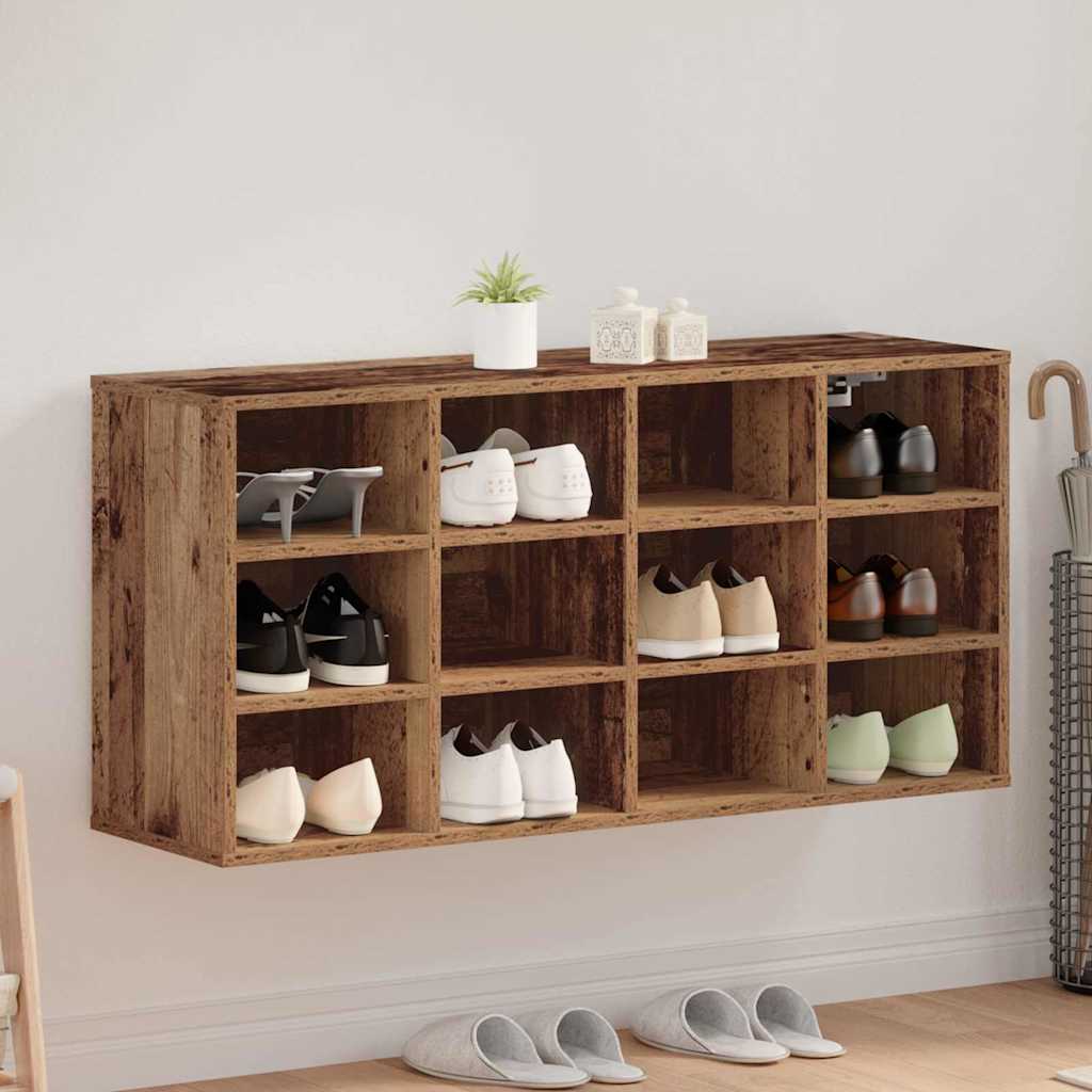 Cabinet à chaussures avec étagère Bois ancien 103 x 30 x 51 cm - XIOS