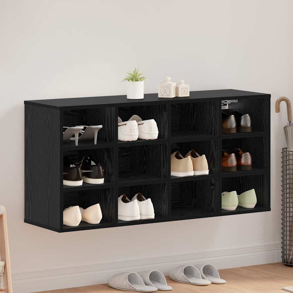 Cabinet à chaussures avec étagère Chêne noir 103 x 30 x 51 cm - XIOS